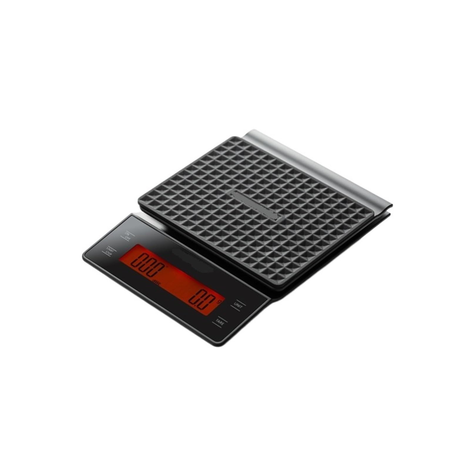 Báscula De Cocina Digital 0,1g/3kg Sensores Precisión Alimentos Electrónica Café Con Temporizador Incluye Almohadilla Protectora Impermeable Medición Precisa Esfuerzo(LCD BLACK)