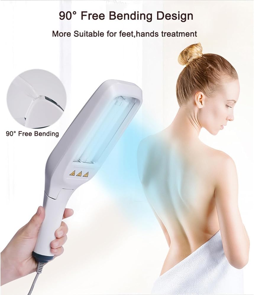 Lampada UV per fototerapia a banda stretta 311nm, terapia della luce UVB con due lampadine, area di iradiazione, con timer e display LCD, sicura ed efficace, per tutto il corpo