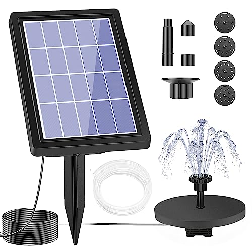ソーラーポンプ 屋外 エルエンスタジオ ソーラー噴水ポンプ 蓄電式 メダカ 太陽光発電 水中ポンプ 池ポンプ 1500mAh電池内蔵で曇天に強い 6種類噴水 水面に設置 2way取付 ガーデン プール 庭の噴水用