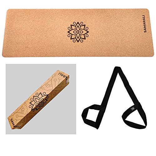 Tapis de yoga pour séances à la maison en liège 183x61 cm