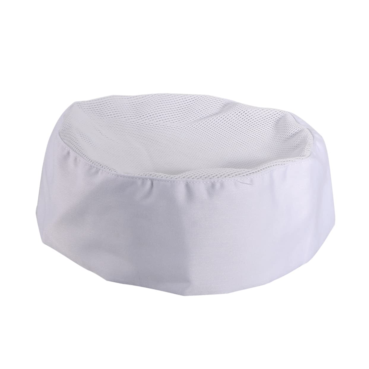 Ipetboom Breathable White Mesh Chef Hat with Adjustable Strap Unisex Catering Skull Cap for Professional Chefs Comfortable Soft for Kitchen Cooking Baking
