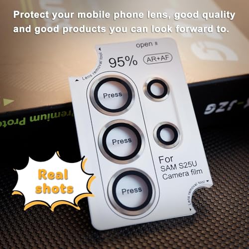 Image of JGD PRODUCTS Premium Camera Lens Protector Compatible For Samsung Galaxy S25 Ultra 5G (Grey) Camera Lens Protector - 9H Tempered Glass, Military-Grade Anti-Scratch, Case-Friendly, Easy Install Frame
