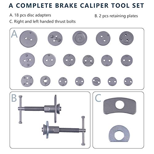 DAYUAN 22 TLG. Universal Bremskolbenrücksteller Set Bremssattel Kolben Wind Zurück Tool Kit Bremse Instandsetzung Werkzeug Bremskolben