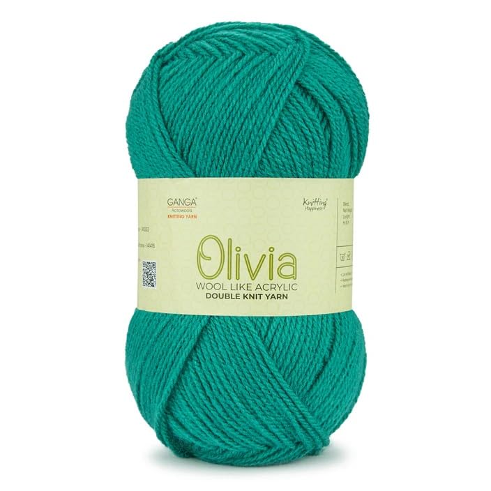 Ganga Olivia Hand Knitting and Crochet Yarn (Persian Green) (400gms)