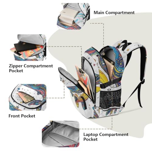 Mochila escolar de ballena azul para adolescentes y viajes 5