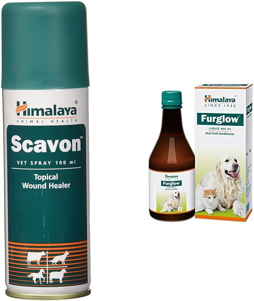 Himalaya Scavon Spra and Himalaya Furglow Skin and Coat Tonic