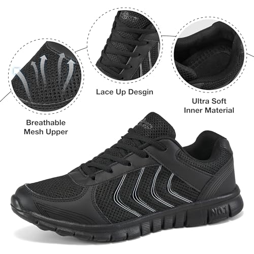 Image of DUOYANGJIASHA Lightweight Walking Shoes for Women: Comfortable & Breathable Mesh Fashion Sneakers for Daily Wear - Casual Non Slip Tennis Shoes for Workout Gym Travel