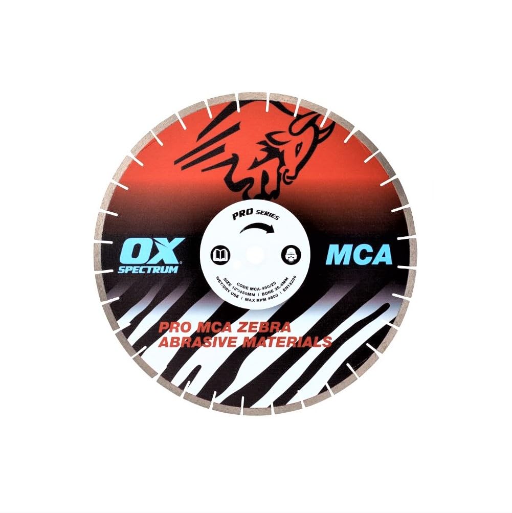 Ox Group Uk Ox Tools Mca450/25 Spectrum Superior Zebra Dia Blade - Abrasive - 450/25.4Mm Ea
