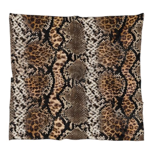 Snake Skin Pattern Fashion Hair Scarf Lightweight Silk Feeling Head Scarf Square Bandanas for Women 23.6×23.6 Inches