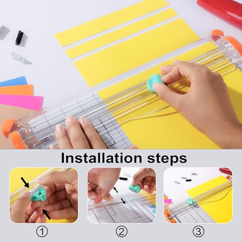 6-pack trimmer replacement blades for fiskars paper trimmer replacement blade for all series of fiskarsportableampprecision trimmerarts and crafts4 cuttingamp2 scoring bladesa sliderorange