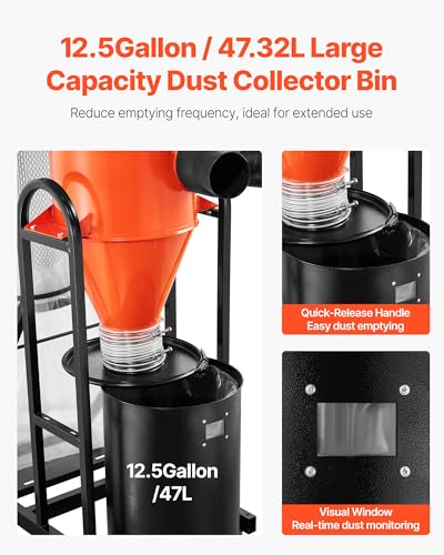 VEVOR 1.5HP Cyclone Dust Collector