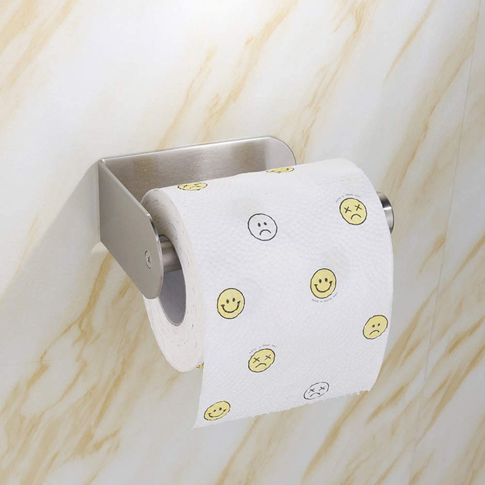 LYGSWDB Soporte de Papel higiénico Estante de pañuelos montado en la Pared Negro Estante de Almacenamiento de Toallas de Cocina de Acero Inoxidable Portarrollos de Papel WC Decoración Cómodo