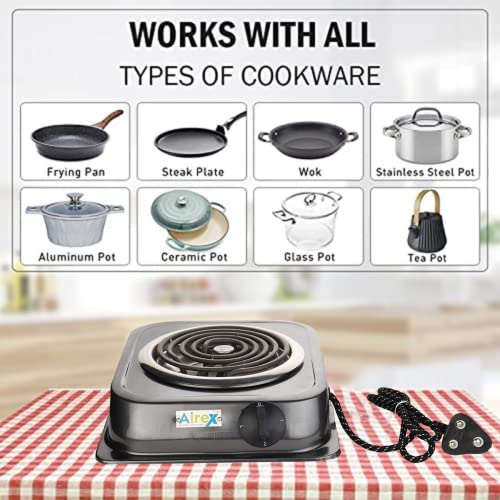 Airex Electric Hot Plate Powder Coated Coil Electric Coil Cooking Stove