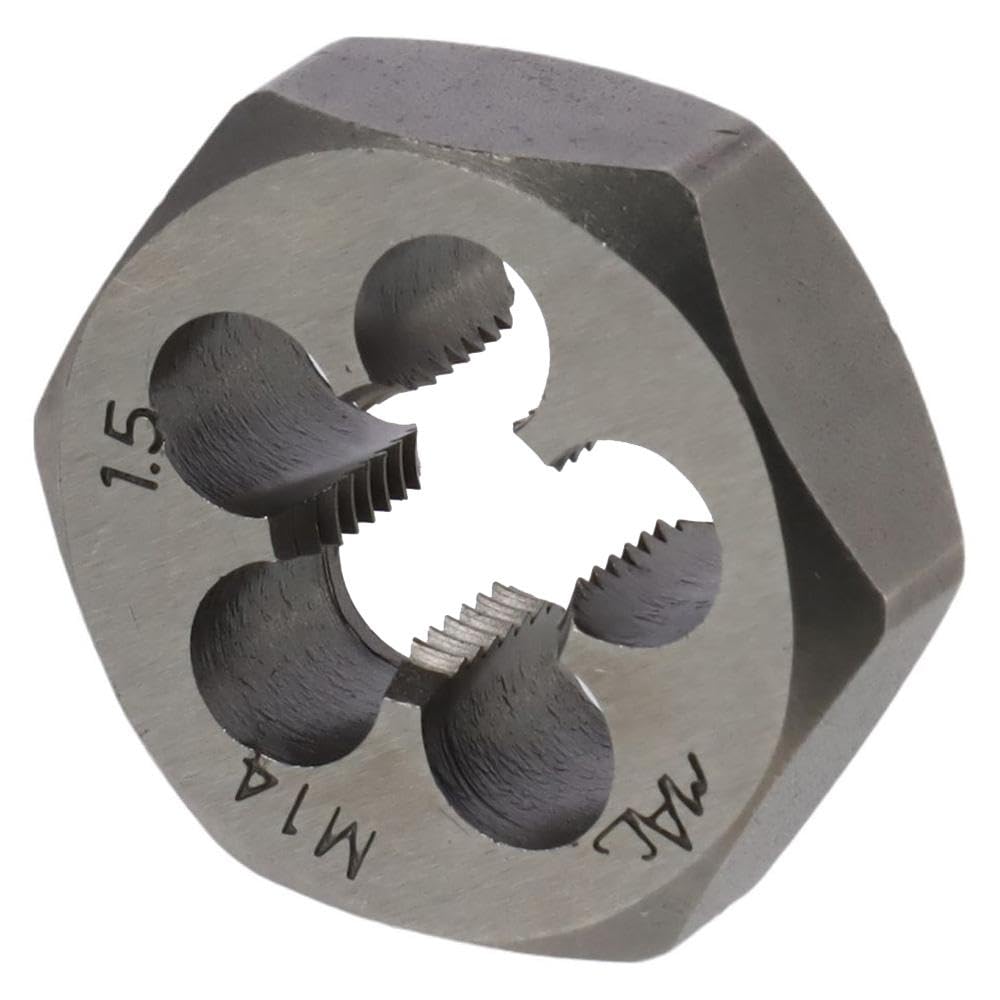 HOBBYIN Hex Rethreading Dies,Carbon Steel Hexagon Taper Pipe Die,M14 X 1.5 Carbon Steel Hex Rethreading Die Hand Tool For Machining