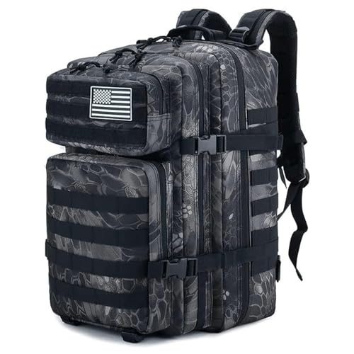 Delgeo Mochila Tácticas Militar, 45l Gran Capacidad Mochila Crossfit, Plegable Impermeable Mochila Supervivencia, Montañismo,Senderismo,Trekkin Delgeo Mochila Tácticas Militar, 45l Gran Capacidad Mochila Crossfit, Plegable Impermeable Mochila Supervivencia, Montañismo,Senderismo,Trekkin