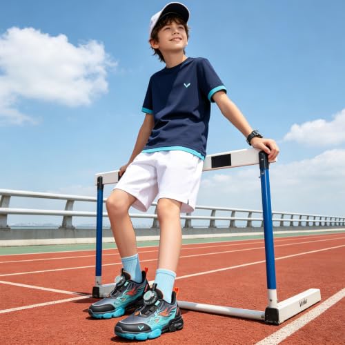 Image of Boys Girls Sneakers Kids Running Tennis Sports Casual Shoes | Breathable Lightweight Comfortable Cushioned No-tie Athletic Outdoor Walking School