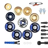 22PCS Wood Carving Disc Set for 4 or 4 1/2 Angle Grinder...