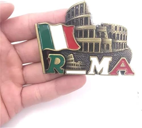 Miniatura 2 de Coliseo Roma, Italia, imán para nevera, ciudad mundial, metal 3D, recuerdo fuerte, regalo turístico, imán chino hecho a mano, decoración creativa