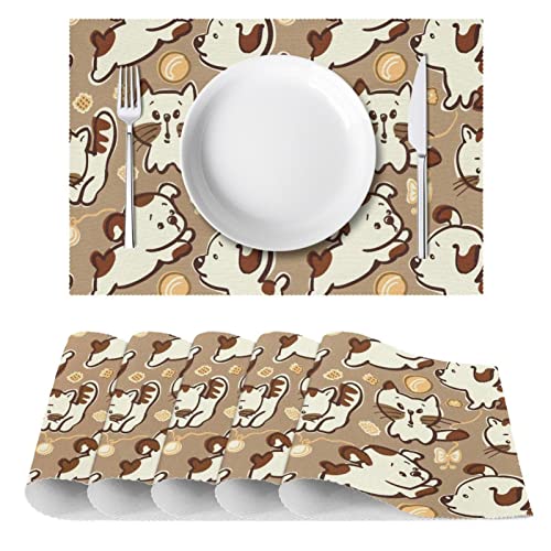 Set de table chiots pour repas de famille joyeux et sans tache - 3