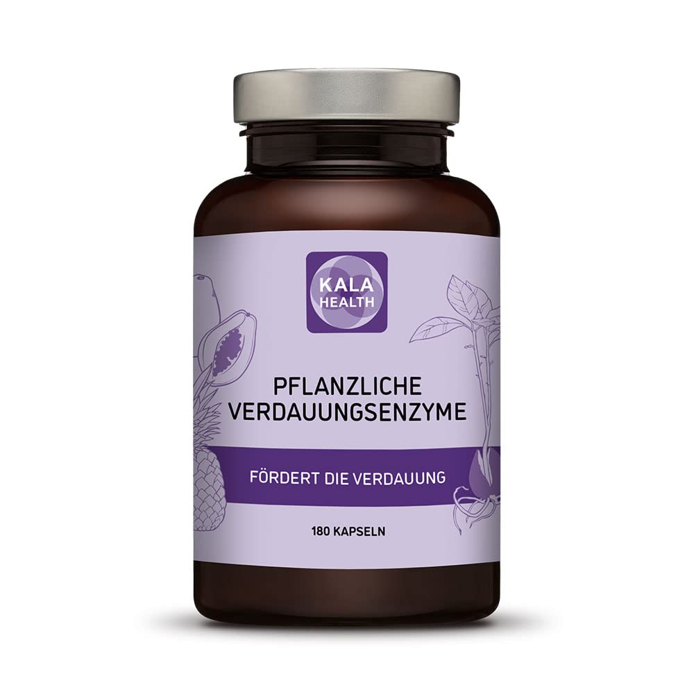Pflanzliche Verdauungsenzyme von Kala Health - Pflanzenbasierte hochaktive Enzyme aus der Fermentation - Stabile Enzyme, Magensäure für eine optimale Aufnahme - optimieren den Abbau von Lebensmitteln