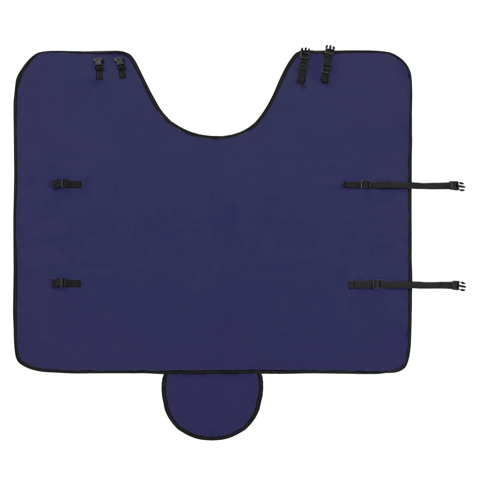 Manta para caballo azul marino de poliéster de 115 cm con cierre ajustable en el pecho y cinturón abdominal, manta de invierno transpirable para establo y pasto, impermeable y ligera