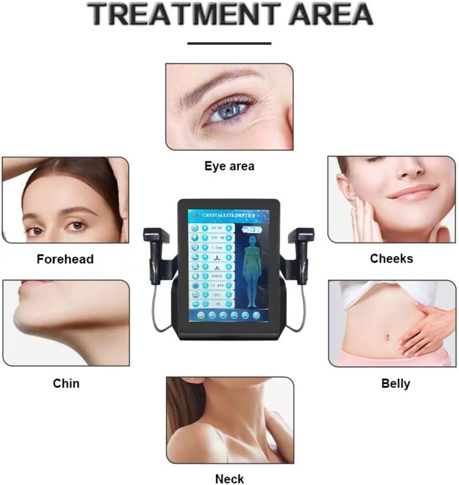 Mecavie Professional Full Body & Face Beauty Device,4 Microcrystalline Heads, Enhances Firmness, Reduces Lines & Improves Skin Texture for Salon Use