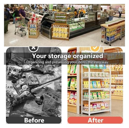 Présentoir à snacks de supermarché pour chips avec panier de stockage - 4