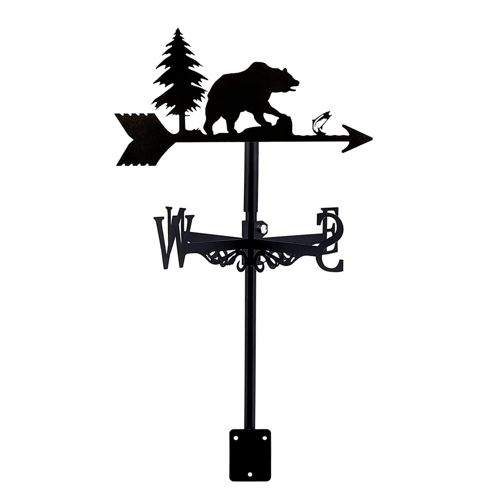 TAXXII Metal Weather Vane Animal Bear wind vane Wind Direction Indicator with Anti-Rust Coating for Outdoor Garden Sheds Barns Decoration