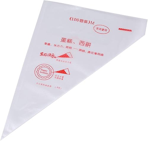 Miniatura 9 de GLOGLOW 100 bolsas de plástico de grado alimenticio para glaseado, bolsa de decoración de tartas de fondant (M)