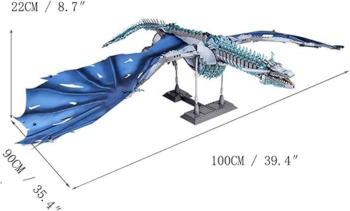 Miniatura 2 de Goirzi 1889 piezas de dragón de hielo con una figura, bloques de construcción, juguetes de rompecabezas, colección de modelos, creativo para niños y