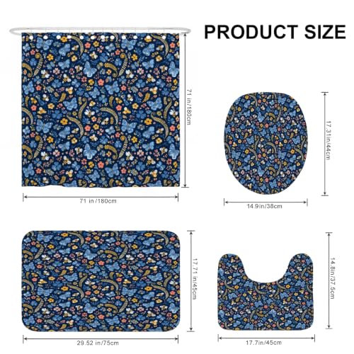 Rideau de douche imperméable en polyester anti-éclaboussure - 4