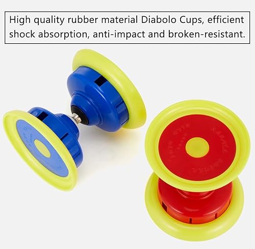 Miniatura 2 de Diábolo de yoyo chino con sonido de silbato, triple rodamientos Diábolo, juguetes de malabarismo de yoyos chinos, diábolo colorido con palos de