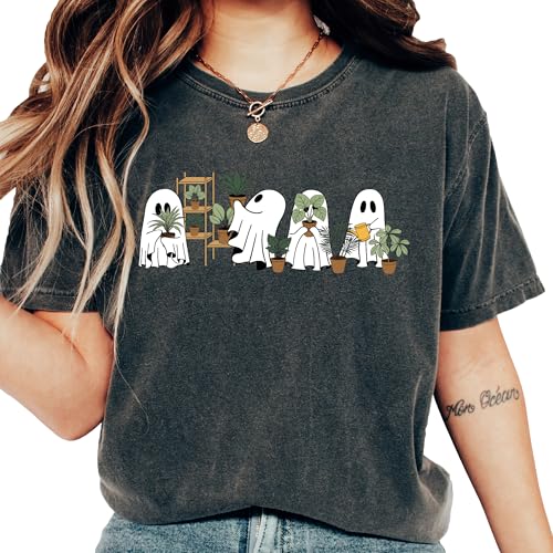 Comfort Colors® Floral Ghost Halloween T-Shirt Plant Spooky Shirt4