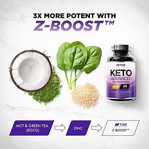 Keto Diet Pills for Men & Women - 1 Month Supply - Vitamins and Minerals - UK Made - Vegan - Contributes to Fatty Acid & Carb Metabolism - Safe & EU Legal Formulation