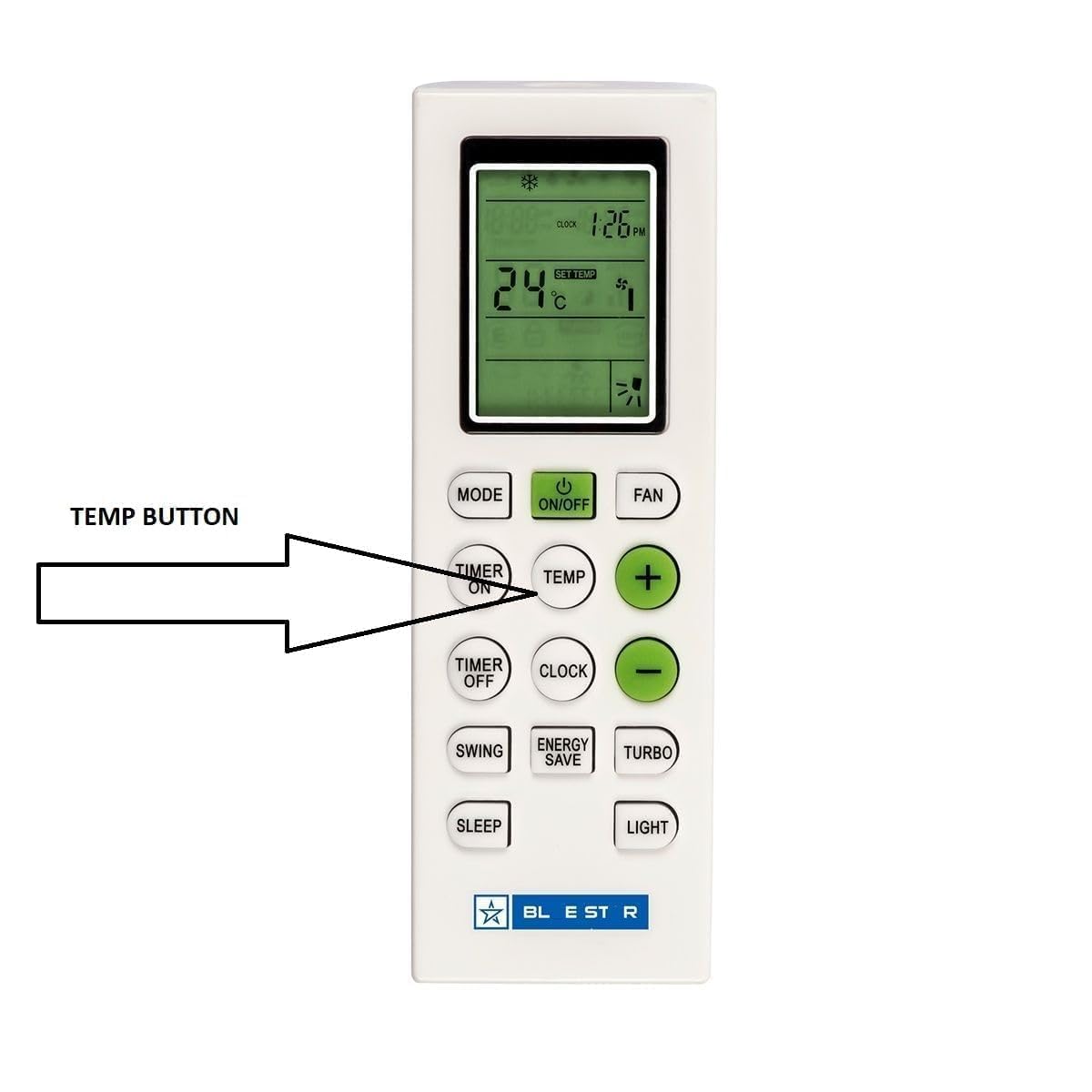 VTINVAN Compatible with Blue Star AC Remote Control 226 Model Suitable for WIA418LL FS318DLTU 1.5 Ton Spilt and Window Inverter Air Conditioner – Match Keys Exactly with Existing Bluestar AC Remote — Amazon image 2