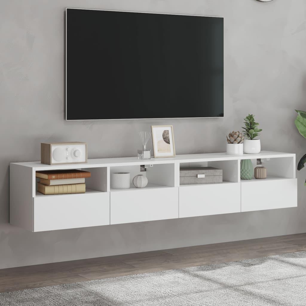 TABOJS Unidad de Pared con Soporte para TV Flotante - Centro de Entretenimiento Multimedia, 80x30x30 cm, 2 Piezas, Solución de Almacenamiento Elegante para Sala de Estar, Muebles de aparador de