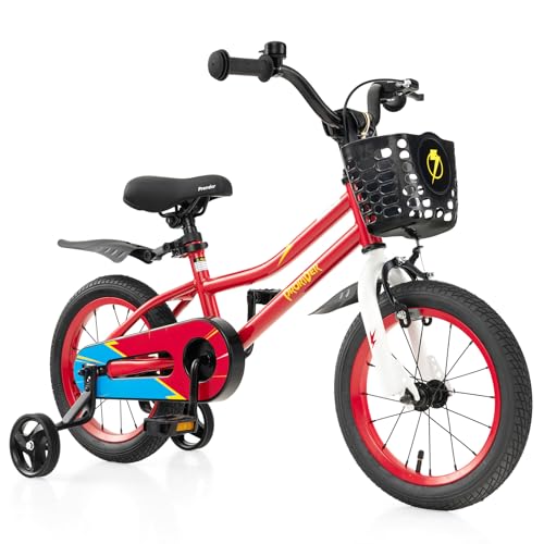 COSTWAY Kids Bike, 14 Inch Toddler Bike for Boys &