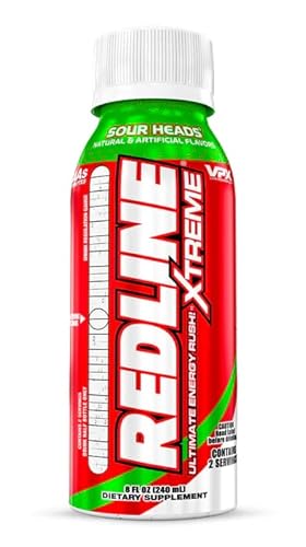 Vpx Redline Xtreme Energy Drinks - Ready-To-Drink Sugar-Free Energy Beverage - Sour Heads Flavor - 8 Ounces, 24 Bottles #TOP7
