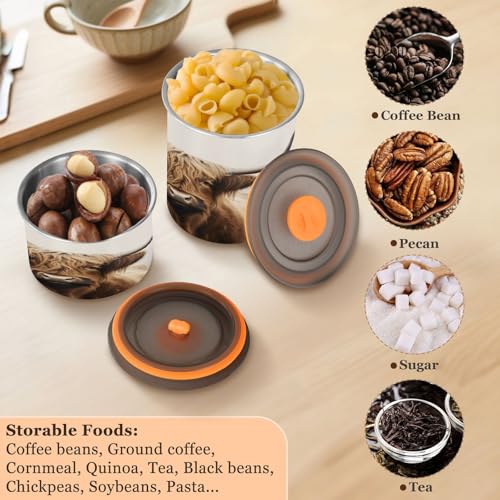 Contenedor hermético de acero inoxidable para café 500 ml miniatura 5