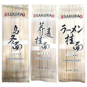 Sakura Noodles 900 g (Udon 300 g + Soba 300 g + Ramen 300 g)