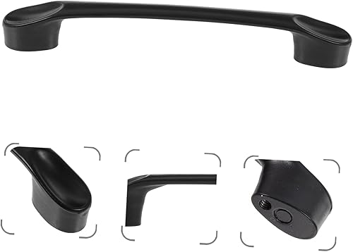Miniatura 5 de OSALADI Manija de puerta de cajón, 5 unidades, manijas de gabinete negras, manija de cajón moderna, manija de barra para gabinete, cómoda, pomos de