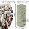 LEREATI Macrame Cord 4mm x 100m, Thick Macrame Rope Natural Cotton Rope ...