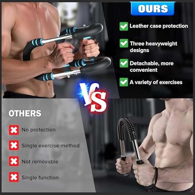 Twister arm Trainer,Chest Workout Equipment,arm and Chest Trainer,Adjustable Spring Workout Bar,for arm Workout Tool£¬65-110lb 3-Speed Adjustable Chest Workout Equipment Portable Home Fitness Equipment