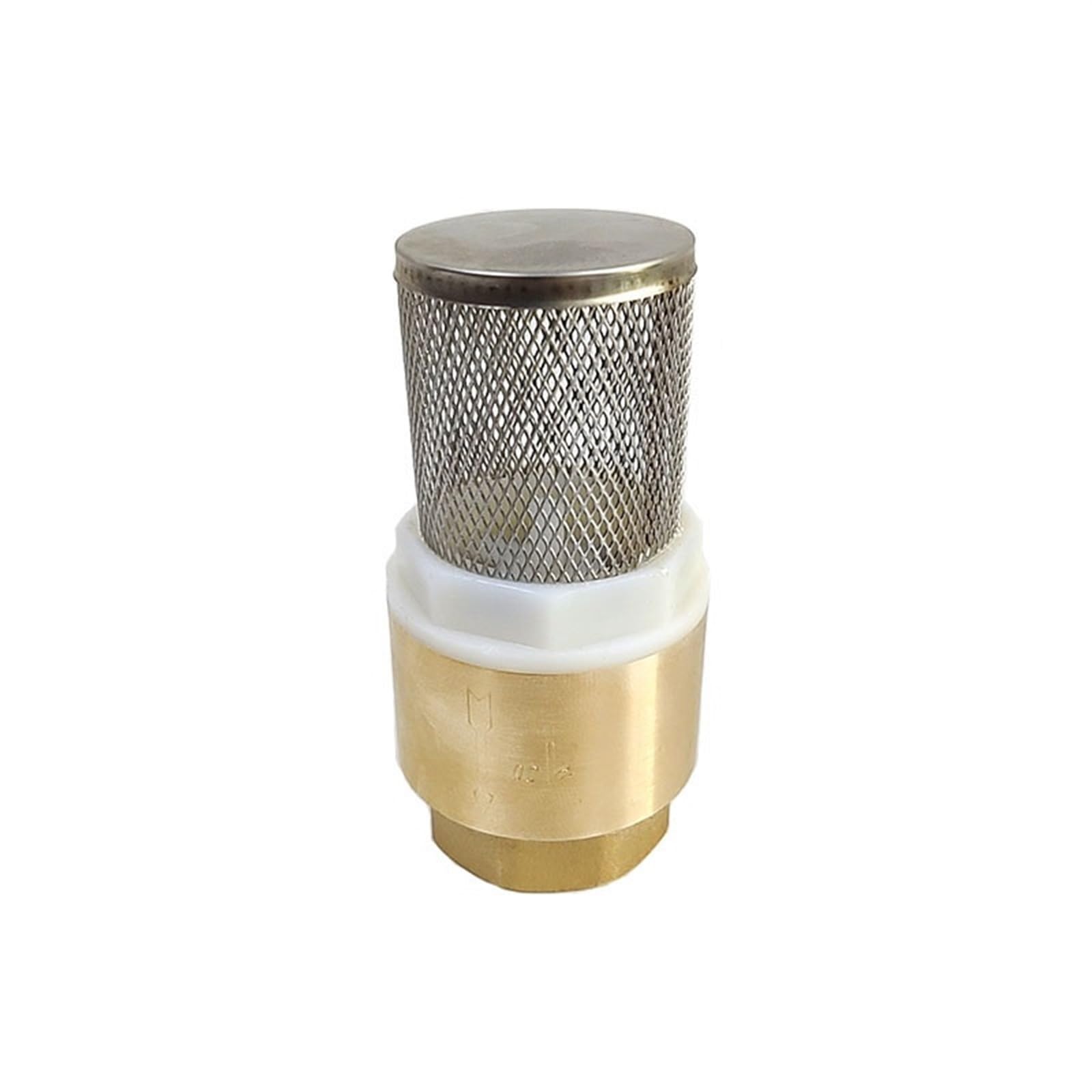 Valvola di ritegno verticale in ottone da 1/2 3/4 1 pollice Valvola di fondo della pompa dell'acqua con filtro 1 pezzo (Size : 3/4")