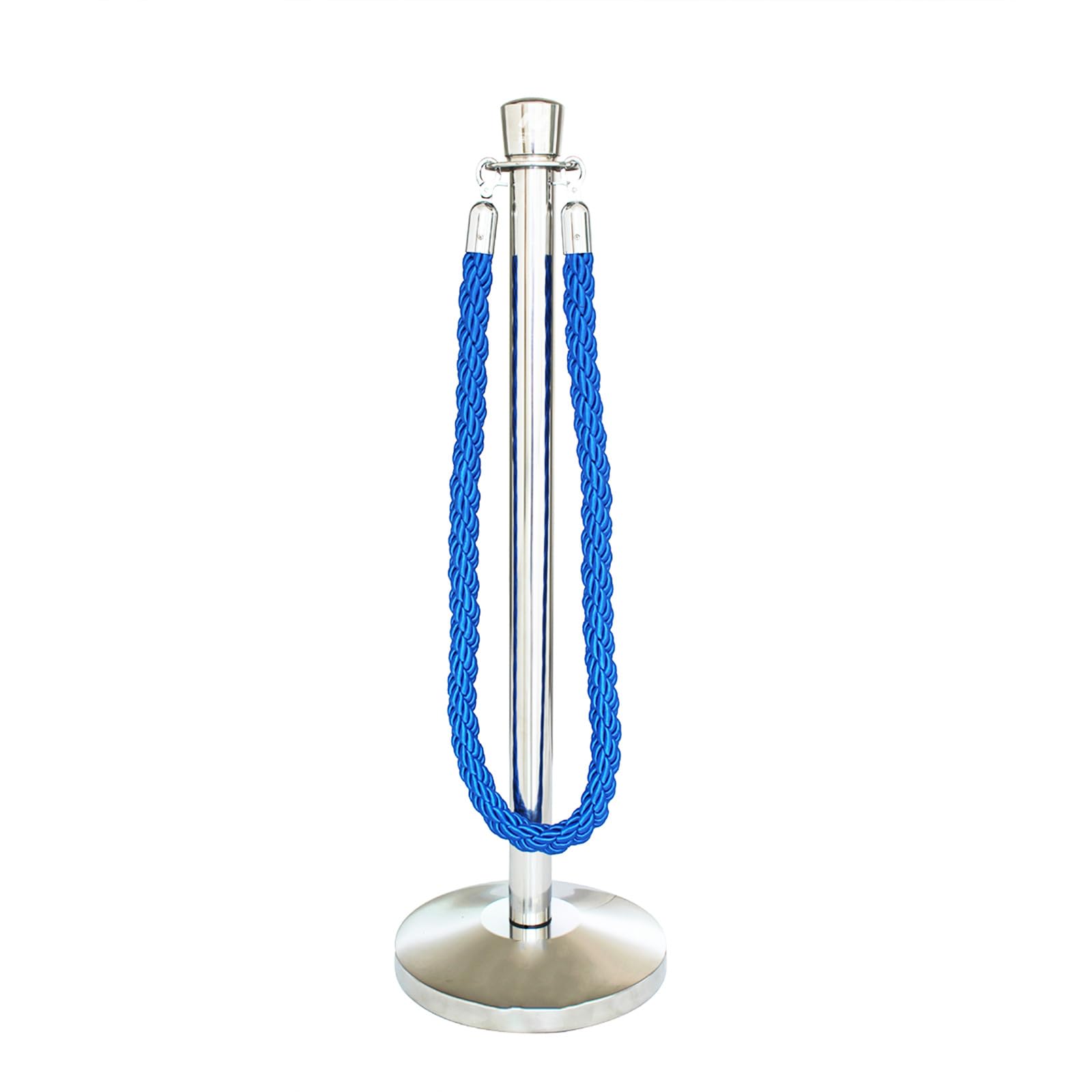 Corde de Barrière Torsadée en Corde Bleu 1,5m pour Contrôle des Foules et Guidage des Personnes Églises et Inaugurations
