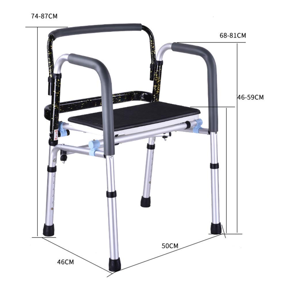 Aluminiowe siedzenie i koła chodzika Rollator Kula z podwójnym hamulcem Alternatywne podnoszone, wyściełane siedzisko