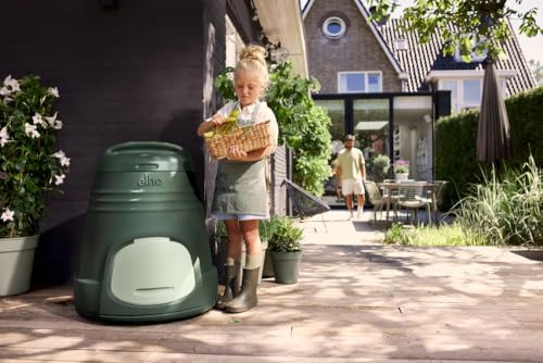 Composter 200L Elho Green Basics de plástico reciclado resistente a heladas 7