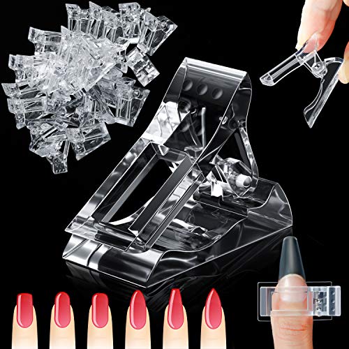 30 Pezzi Clip per Unghie Punte a Costruzione Rapida Clip per Unghie Poly Estensione delle Dita Generatore di LED UV con Estensione delle Dita per Strumenti per Unghie Arte per Manicure Fai-da-Te