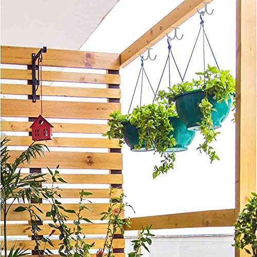 Haowei Double Prong Ceiling Hook 10 Pcs Towel/Robe/Coat Clothes Hook For Closet Top Bathroom Kitchen Cabinet Garage (Black) #TOP4