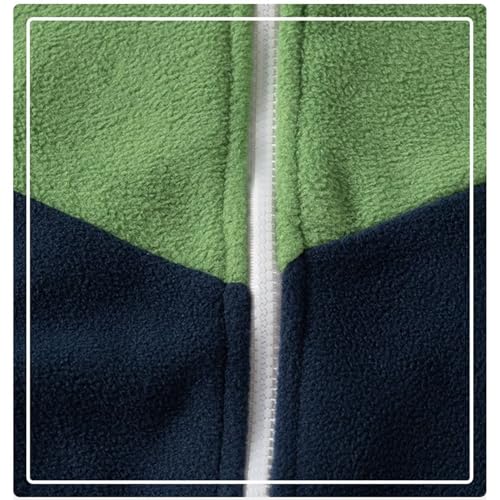 Toddler Boys Zipper Jacket Fleece Coat Color Block Hoodie Outwear4